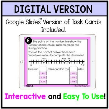 Teks H Decimals On A Number Line Staar Task Cards By All Star