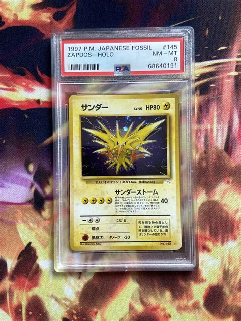 Psa Japanese Fossil Zapdos Holo Pokemon Card Values Mavin