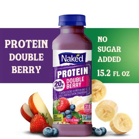Naked Juice Protein Double Berry Fruit Flavored Juice Smoothie Blend 15 2 Fl Oz Smiths Food