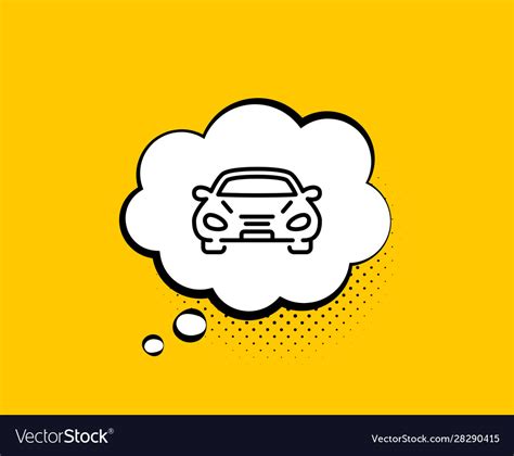 Car Transport Line Icon Transportation Vehicle Vector Image