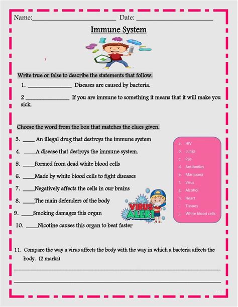 Immune System Exercise Live Worksheets Worksheets Library
