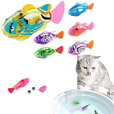 Robofish Juguete De Agua El Ctrico Interactivo Para Gatos Y Perros