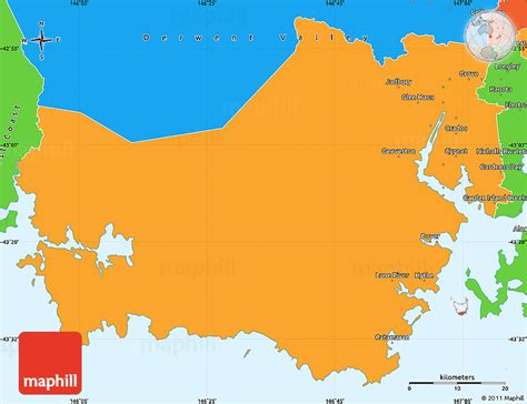 Political Simple Map Of Huon Valley