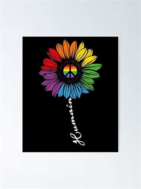 Human Sunflower Lgbt Flag Gay Pride Month Lgbtq Poster For Sale By Theparticular Redbubble