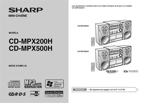 Notice Sharp Cd Mpx H Cha Ne Hifi Trouver Une Solution Un