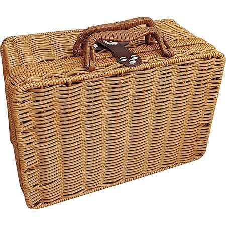 Amazon WYI Retro Plastic Wicker Suitcase Rattan Suitcase Box