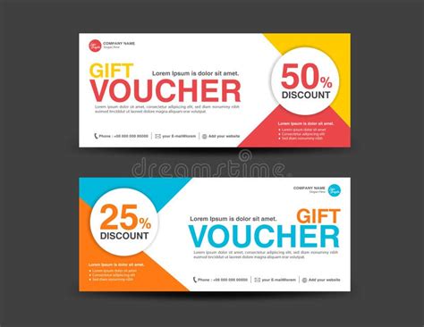 Discount Voucher Template Coupon Designticket Banner Template Stock