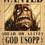 Anime Usopp Wanted Poster Cm Wall Decoration One Piece Universe