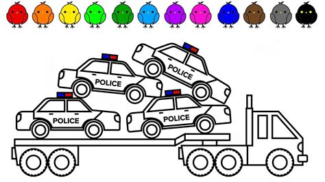 Car Carrier Truck Coloring Page