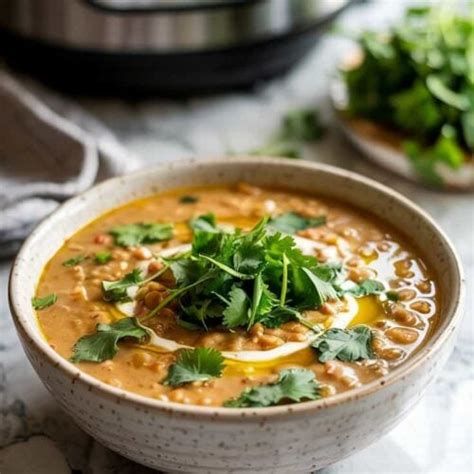 instant pot coconut lentil soup