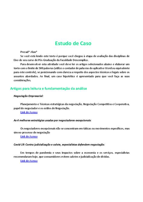 Modelo De Um Estudo De Caso - 5