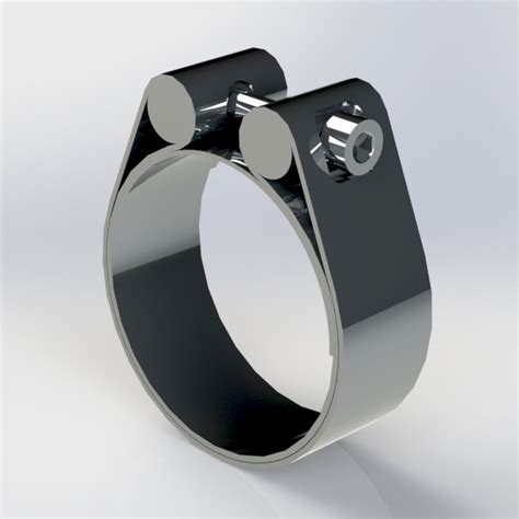 Хомут шарнирный с болтом (48-51мм.) - Чертежи, 3D Модели, Проекты ...