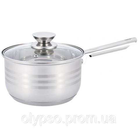 Ковш Из Нержавейки со Стеклянной Крышкой UNIQUE UN-5052 1,2л Ol ...