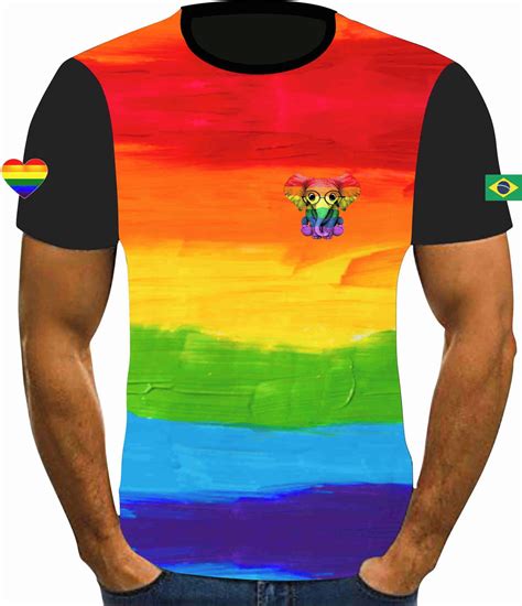 Camisa Camiseta Fullprint Gay Lesbicas Lgbt Pride Casal Elo