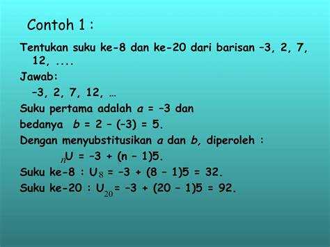 Baris Dan Deret Aritmatika Untuk Mahasiswappt