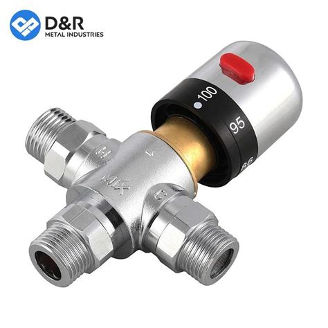 D R High Quality Sanitary Ware Brass Hot Cold Water Temperature Control Valve Thermostatic