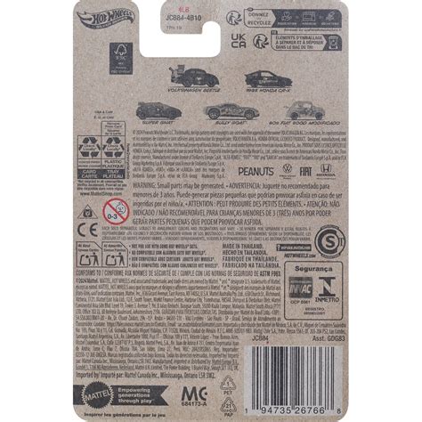 Mattel Hot Wheels Silver Series Snoopy Peanuts 75Th Anniversary Super Gnat JDY88 JCB84 Toys