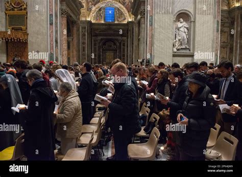 April 06 2023 Vatican Pope Francis Returned To Public View Presiding Over Easter Vigil Mass