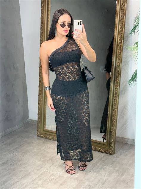 Vestido Feminino Longo Renda Hot Pants Rosa Chicl Moda Feminina A Partir De R