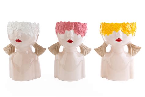 VASO BUSTO GIRL PORCELLANA COLORATO ASS X Xh CM Pz