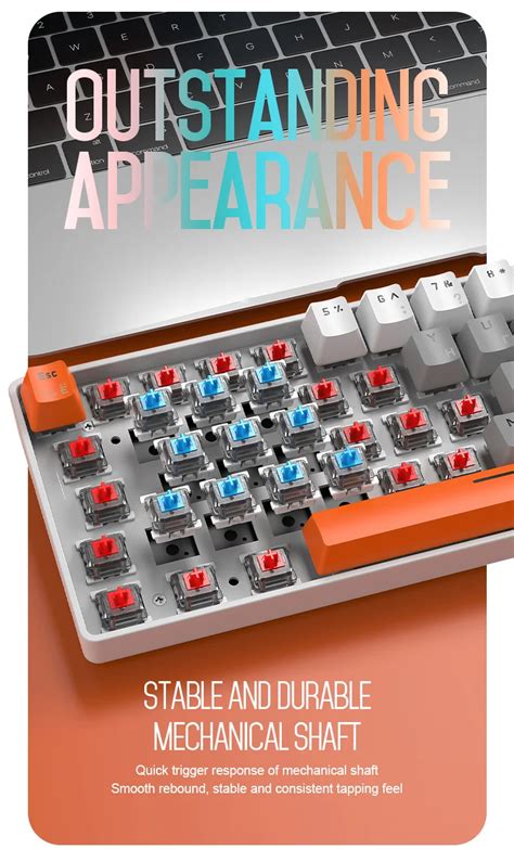 Механическая мини-клавиатура T60 62 клавиши рус/англ | AliExpress