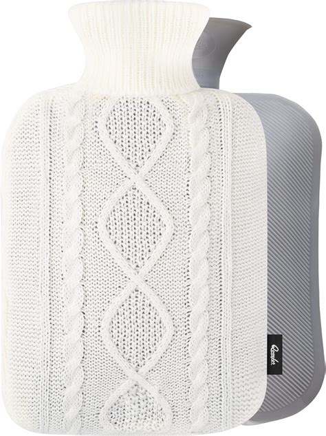 Hot Water Bottle With Cover Premium Soft Knitted Cover L Large Capacity Hot Water Bag