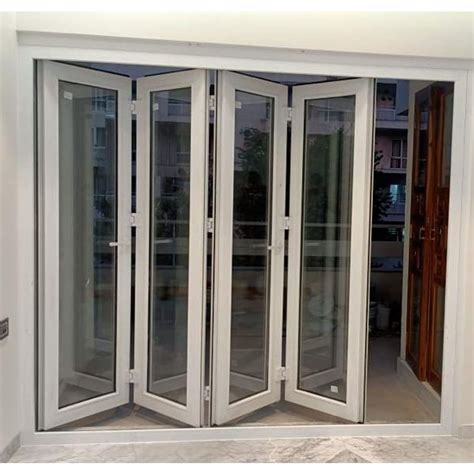 Balcony Upvc Folding Bi Fold Door Mm Toughened Glass At Rs Sq