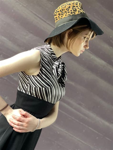 1970s Vintage Mod Style Mini Dress Midcentury Color Block Zebra Stripe Black White Pussy Bow
