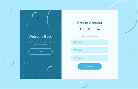 how to create a registration web page