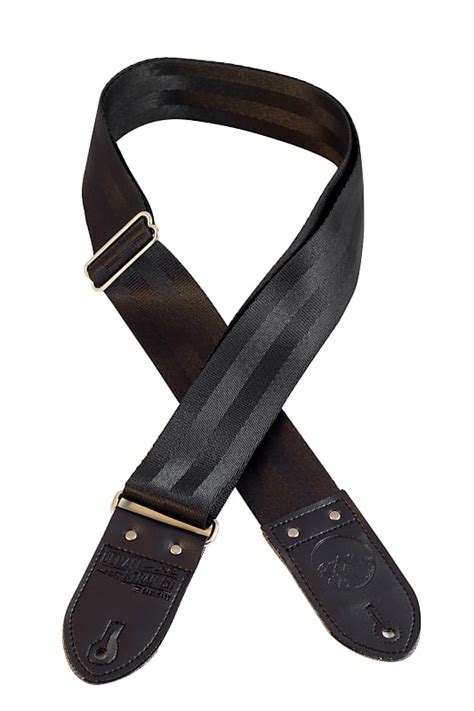Denali Strap Co Black Seatbelt Guitar Strap Reverb