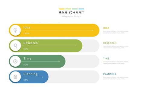 Colorful bar chart infographic template with design elements and icons ...