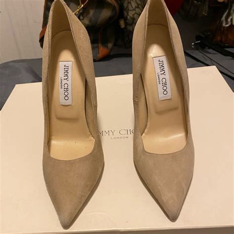 Jimmy Choo Shoes Jimmy Choo Suede Anouk Nude Pumps Poshmark