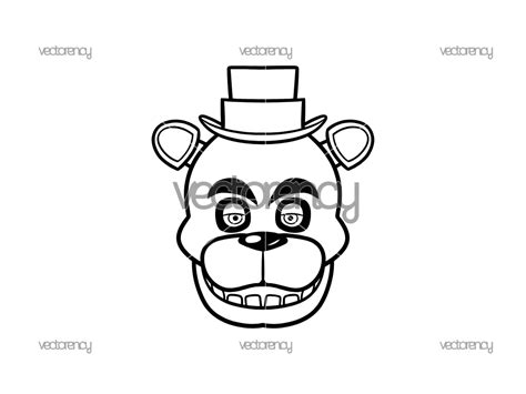 Fnaf Svg Cut File Outline Vectorency