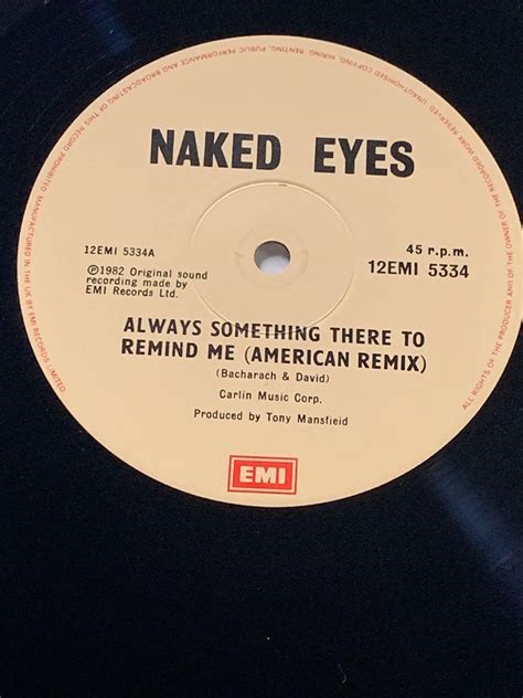 Naked Eyes Always Something There To Remind Me 12 Single Music Media CDs DVDs Other