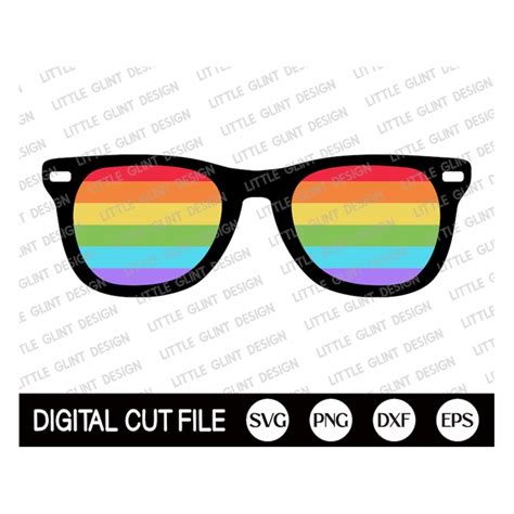 Gay Pride Svg Rainbow Glasses Svg Pride Png LGBTQ Svg Le Inspire Uplift