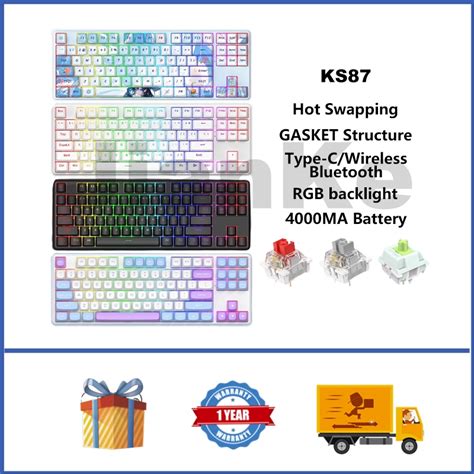 Redragon KS คยบอรดไรสาย Hot swappable RGB GASKET คยบอรดเกม