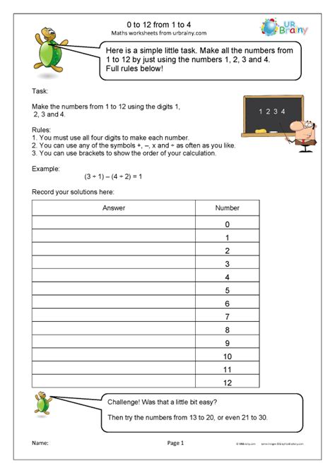 Nought To Twelve Reasoningproblem Solving Maths Worksheets For Year 6 Age 10 11 By