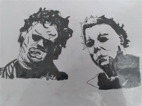 Leatherface And Michael Myers Old Art By Hellraiser209783 On Deviantart