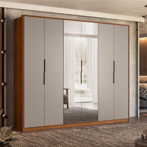 Guarda Roupa Casal Espelho Nude Pontofrio