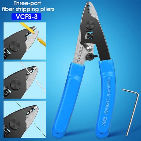 COMPTYCO Three Port Fiber Optical Stripper Pliers VCFS 3 Wire Strippers