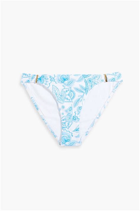 MELISSA ODABASH Martinique Printed Low Rise Bikini Briefs THE OUTNET