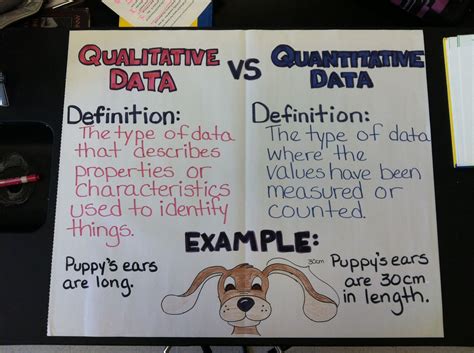 qualitative  quantitative anchor chart  grade science elementary