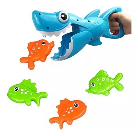 Tubarão Pega Peixe Brinquedo Para Piscina Banho Baby Shark MercadoLivre