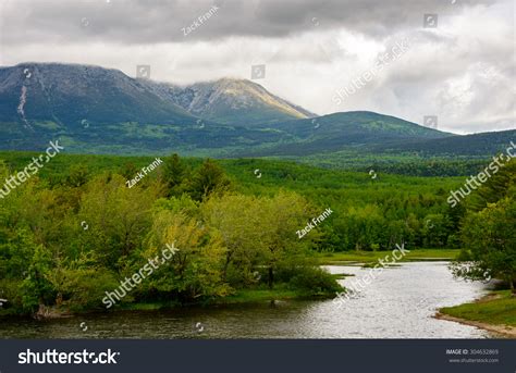 katahdin woods waters national monument stock photo