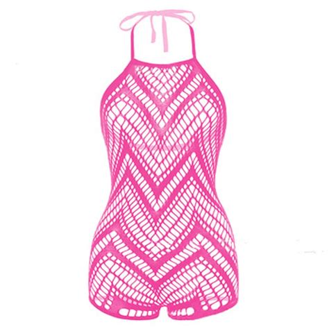Sexy Babydoll Slutty Hollow Out Fishnet Bodysuit Porno Women Nightwear Sling Bikini Plus Size