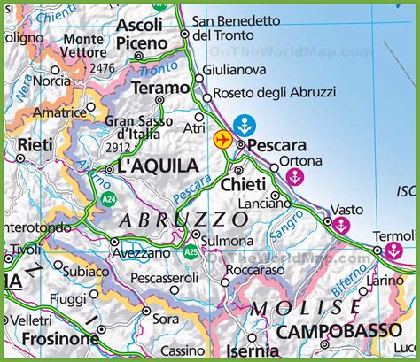 Cartina Geografica Abruzzo 1