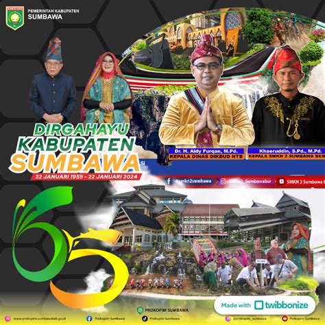 Keluarga Besar Smkn Sumbawa Mengucapkan Dirgahayu Kabupaten Sumbawa