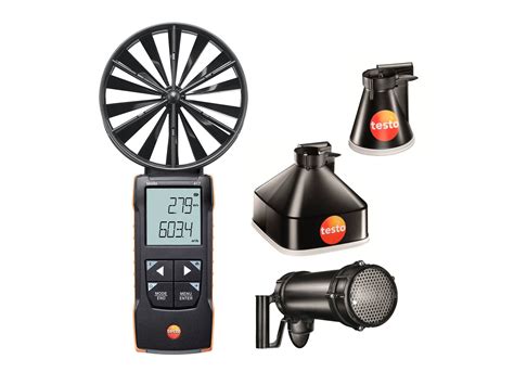 testo  kit  vane anemometer  measurement funnels  flow