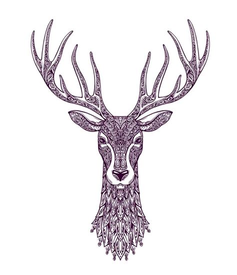 Deer Head Stock Vector Ulyankin 73949151