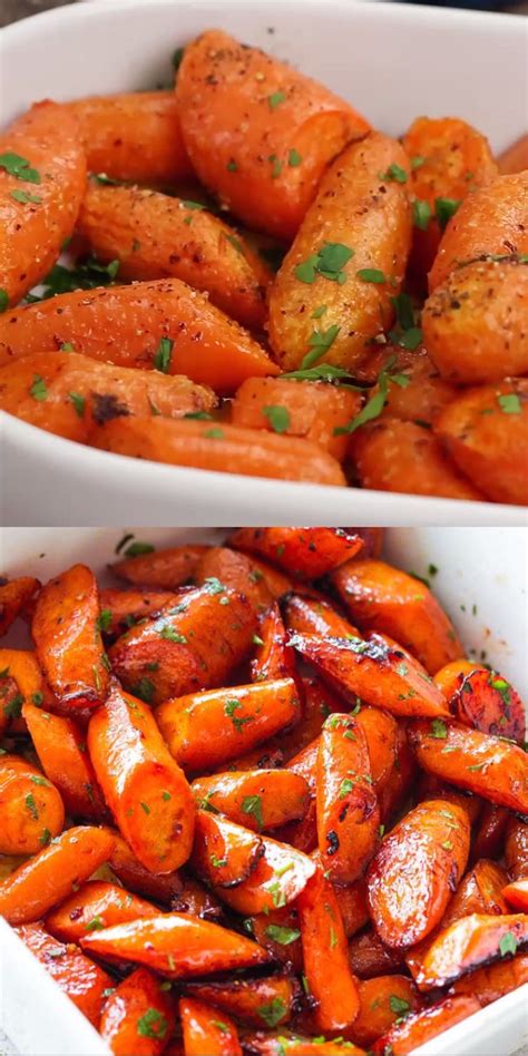 Garlic Butter Roasted Carrots Recipe Diethood Artofit